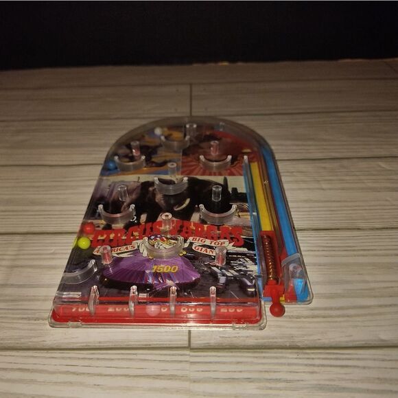 Circus Vargas Americas Big Top Giant Vintage Kids Mini Handheld Pinball Toy - Picture 4 of 8